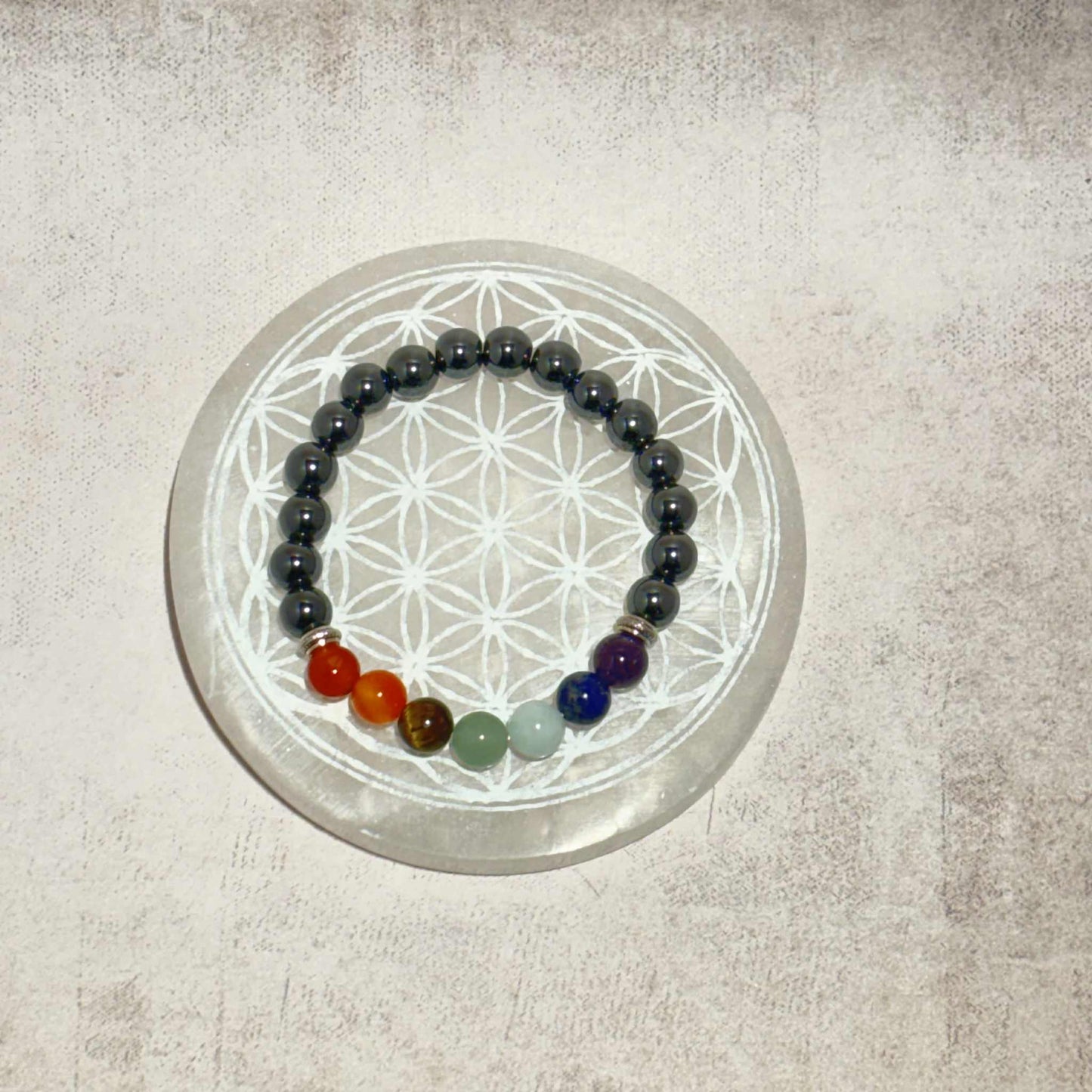 Bracelet 7 Chakras Hématite