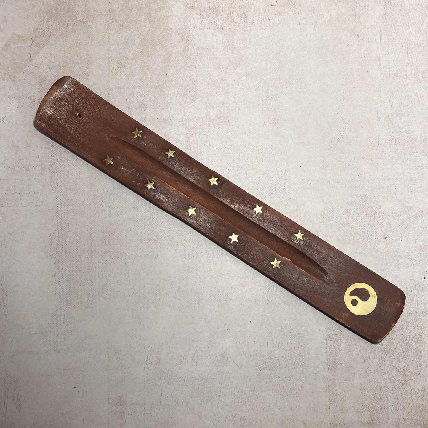 Porte Encens Bois Laiton