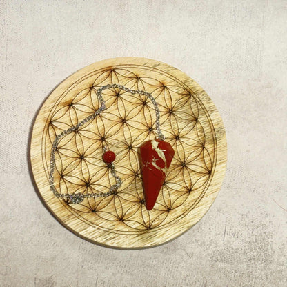 Pendule Conique Jaspe Rouge