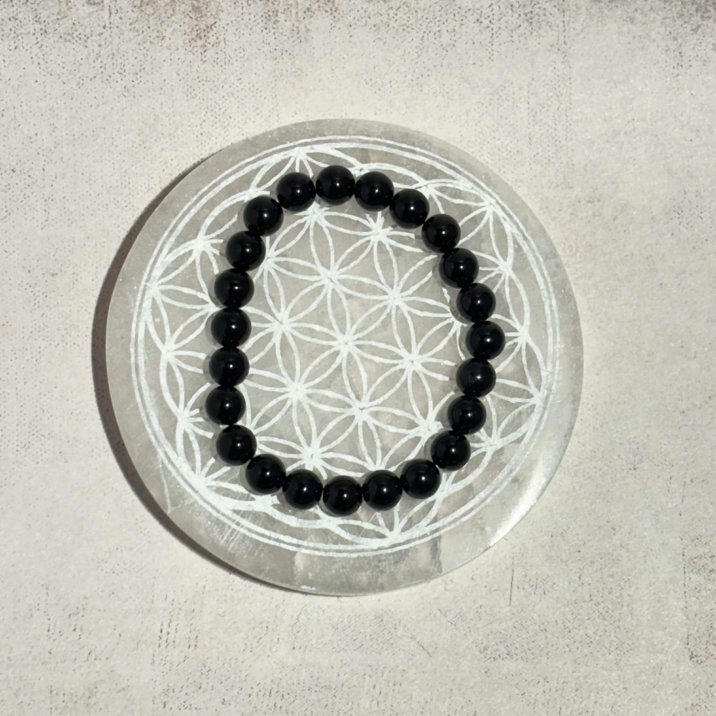 Bracelet Obsidienne Dorée