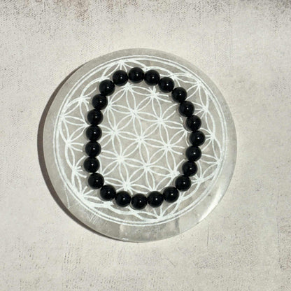 Bracelet Obsidienne Dorée
