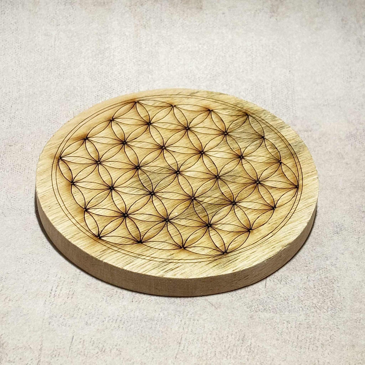 Plaque Bois Fleur de Vie