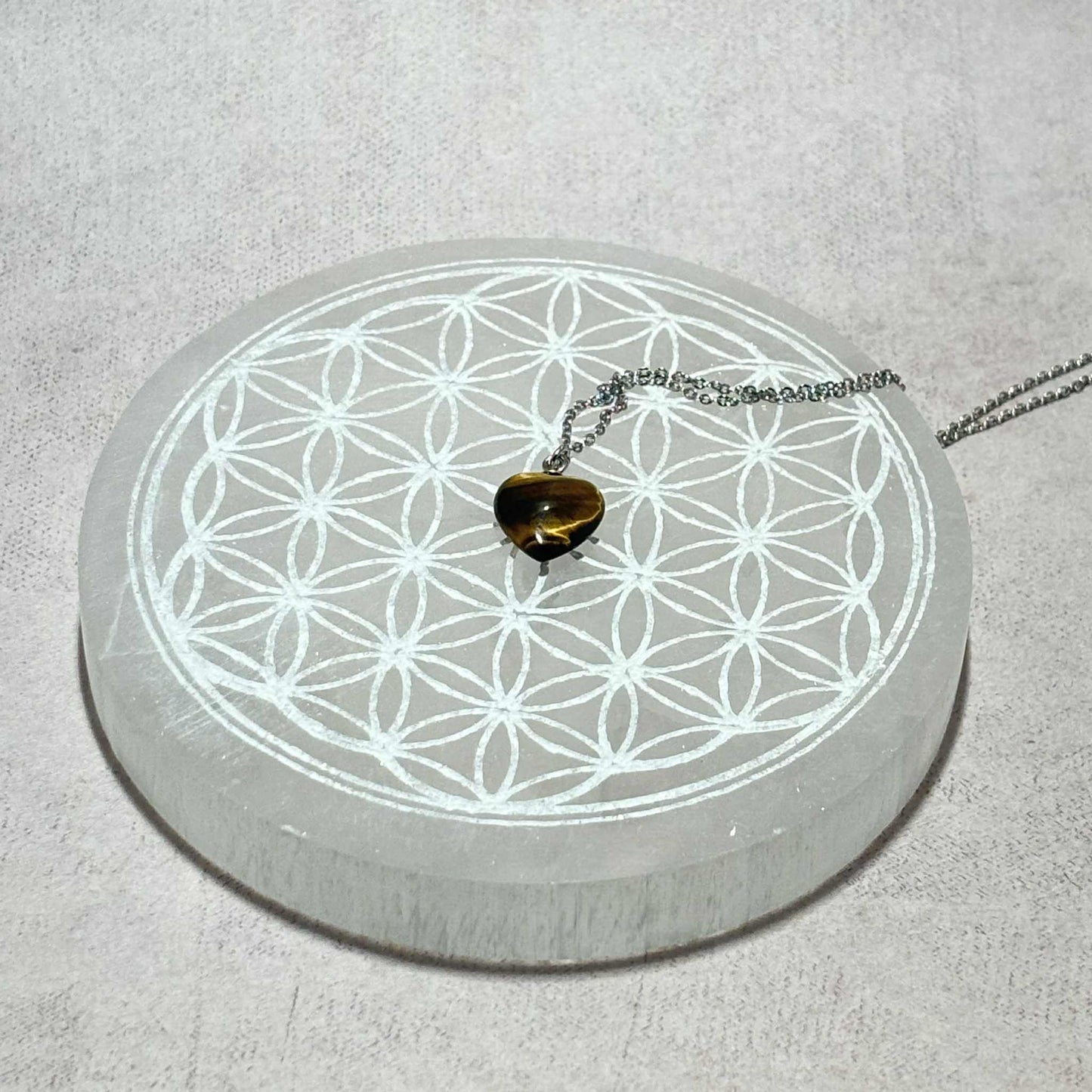 Collier P'tit Cœur Œil Tigre