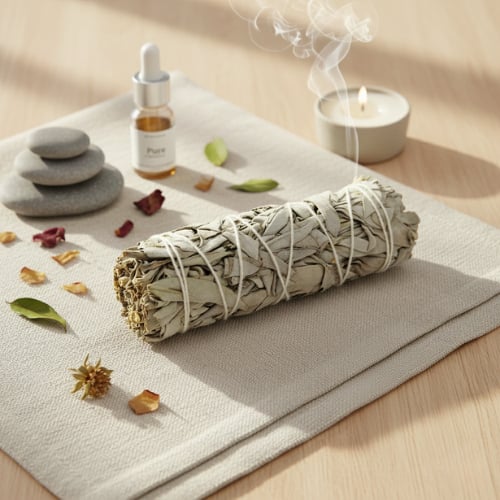 Bâton de sauge blanche de Californie séchée