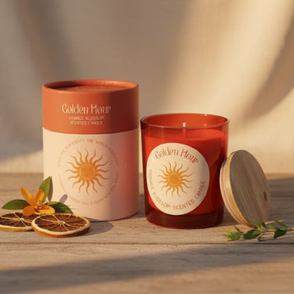 Bougie dorée décorative de petite taille