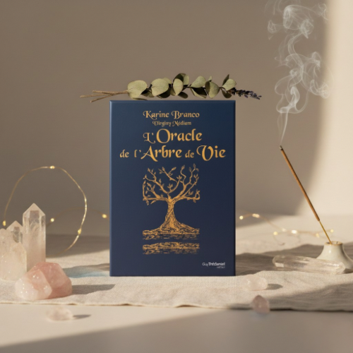 Jeu de cartes oracle illustré avec symbole arbre de vie