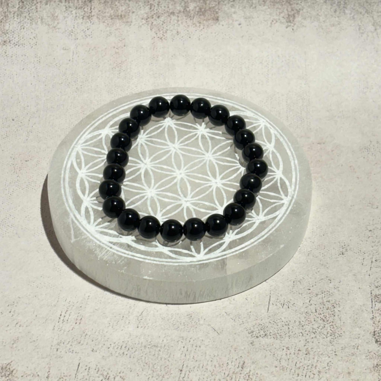 Bracelet Obsidienne Dorée