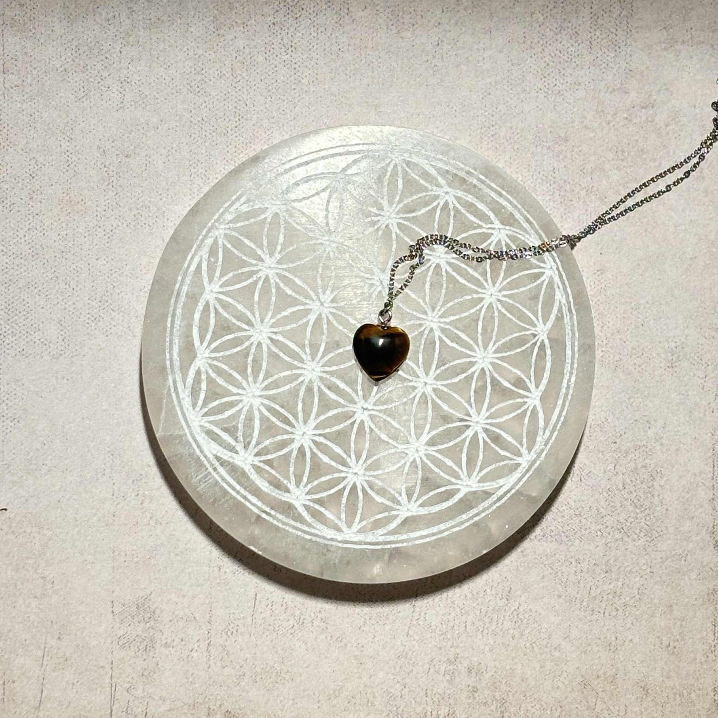 Collier P'tit Cœur Œil Tigre