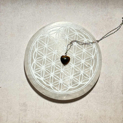 Collier P'tit Cœur Œil Tigre